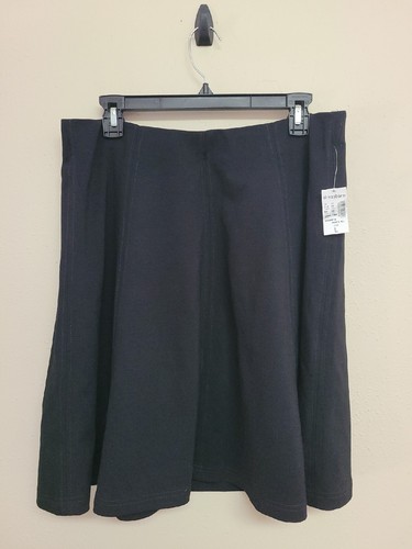 NWT ROZ & ALI Women's Skirt A-Line Elastic Waist Black Color Stretch.Size L - Picture 10 of 17