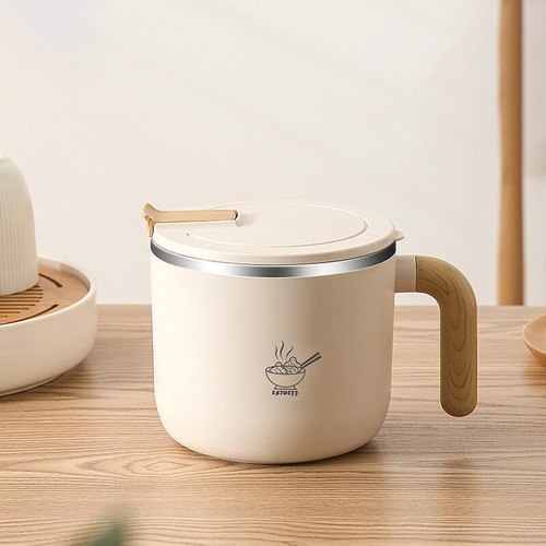 Stainless Steel Instant Noodle Bowl w Draining Hole Sealing Lid Soup Thermal Mug - Picture 20 of 20