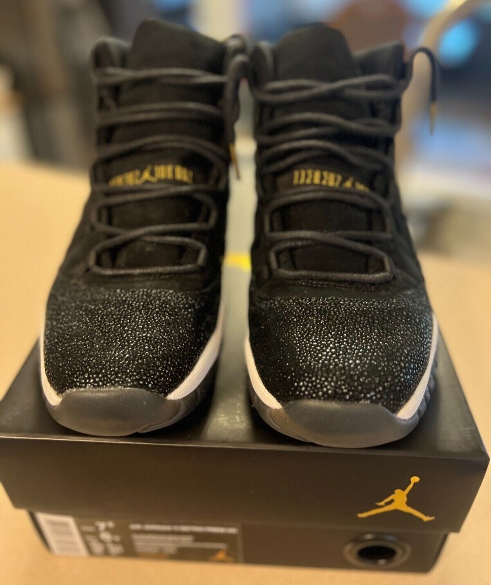 air Jordan 11 シューズ 黒/金 Jordan Air 11 Retro Premium GS Black Metallic Gold-White for