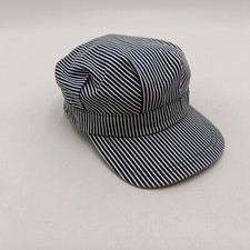 Railroad Conductors Striped Baseball Cap Hat Adjustable Snap Back