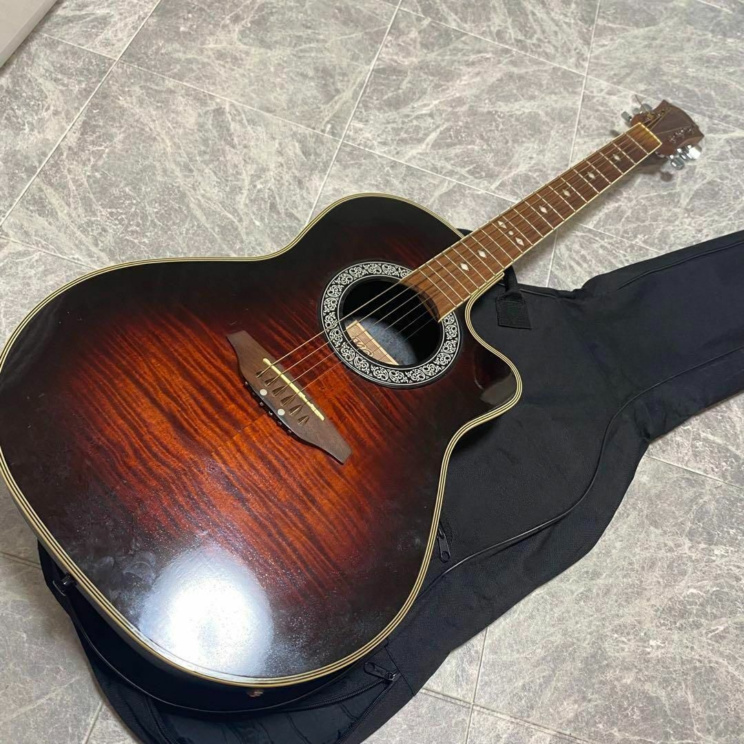 Electric Acoustic Guitar K.Garage EA-400 BRB Tiger Grain Top Electric Acoustic Guitar K.Garage EA-400 BRB Tiger Grain Top