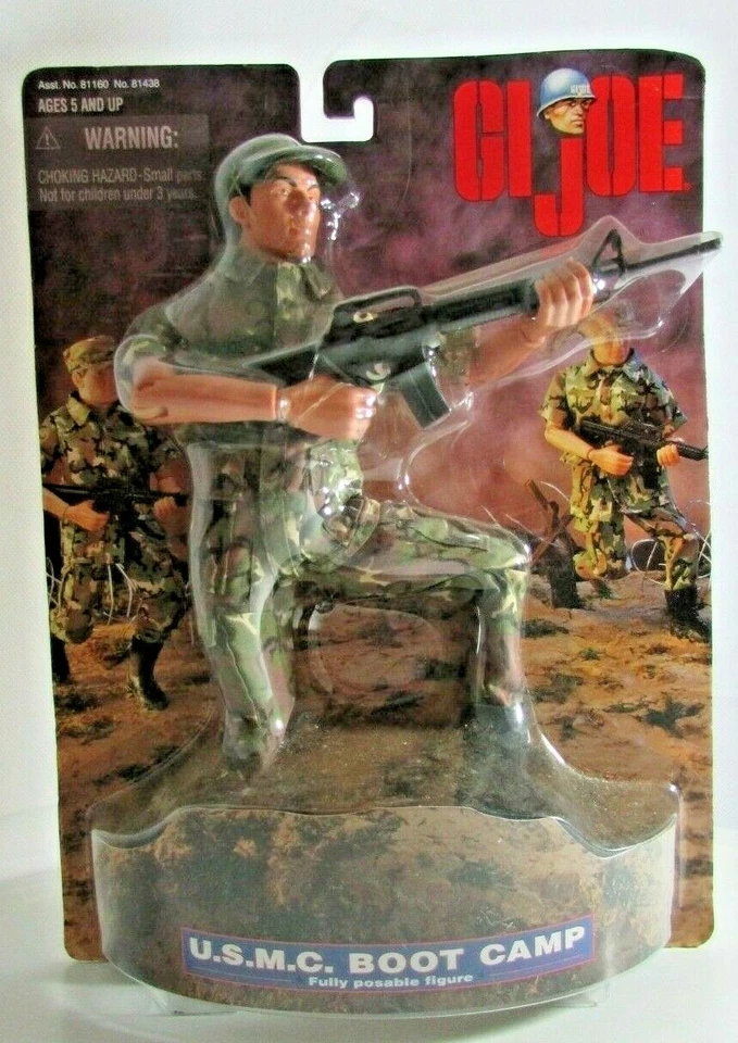 G.I. Joe U.S.M.C. Boneco Boot Camp 12 polegadas Hasbro totalmente posável 1998 novo na caixa - Imagem 2 de 3