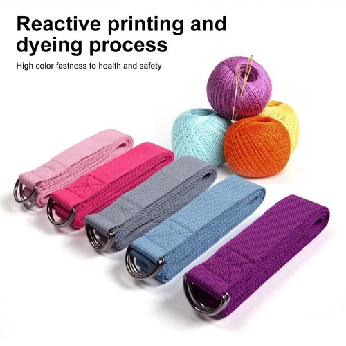 Yoga Stretch Strap D-Ring Belt Fitness Exercise Leg Strong Band Gym Figure Waist - Picture 6 of 17