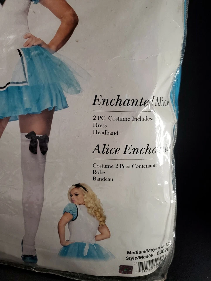 Leg Avenue Enchanted Alice Sexy Dress Up Costume, Medium 8-12 Halloween and wig - Image 4 of 4