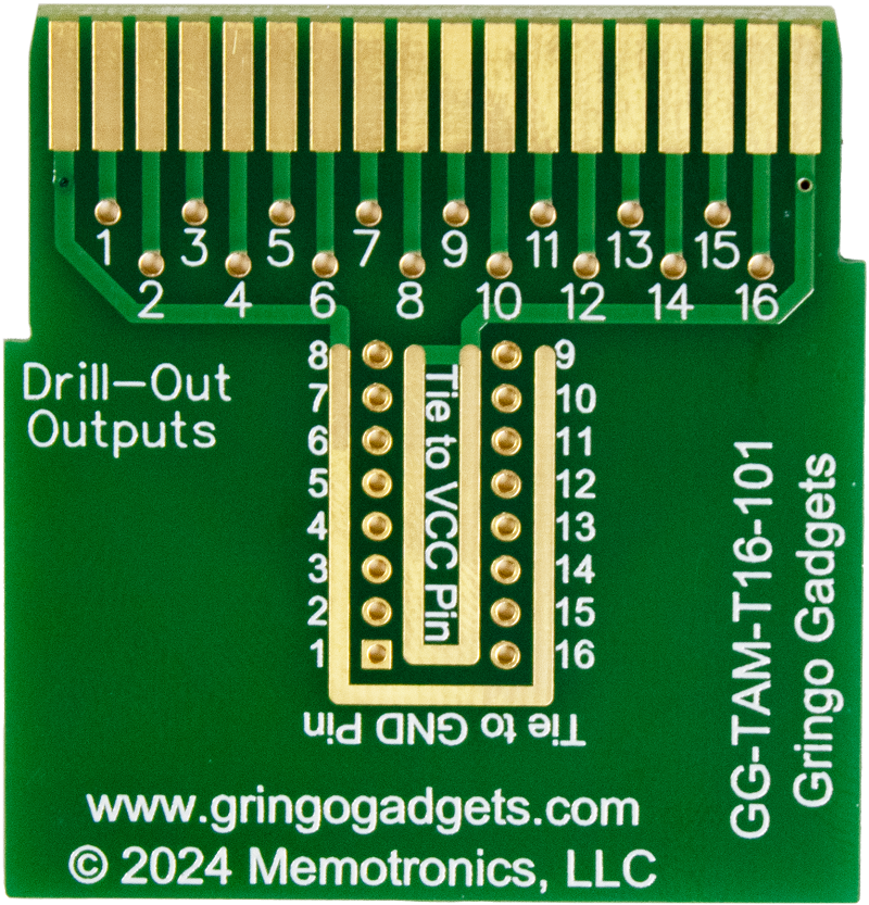Test Reference IC Card (16/14-Pin) for HP 10529A Logic Comparator