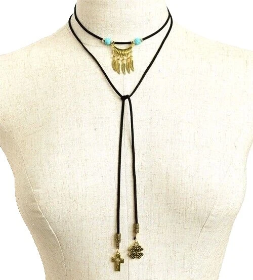 Faux Leather Statement Beauty Fashion Necklaces & Pendants