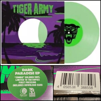 TIGER ARMY Dark Paradise EP 7  Zombie Vinyl SEALED-AFI Lana Del Rey The Chantays