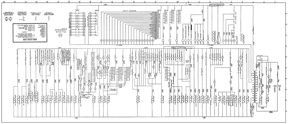 1957 Williams ARROW HEAD Pinball Machine EM Schematic