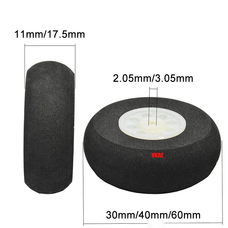 Flugzeug Leichträder Leichtrad 30mm 40mm 60mm Schwammrad Fahrwerk RC Modellbau - Bild 2 von 4