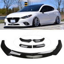 For Mazda 3 Black Front Bumper Lip Body Kit Splitter Spoiler Diffuser Protector