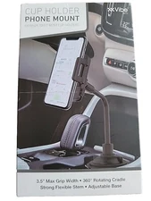 Vibe Cup Holder Phone Mount 360 Rotating Cup 3.5" Max Grip Width
