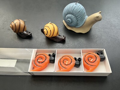 Lot Of 6 SNAIL CANDLES - Point A La Ligne France - Floating Tag