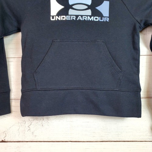Boys Under Armour Size 4 Black Hooded Sweatshirt Hoodie NWT - Picture 3 of 7