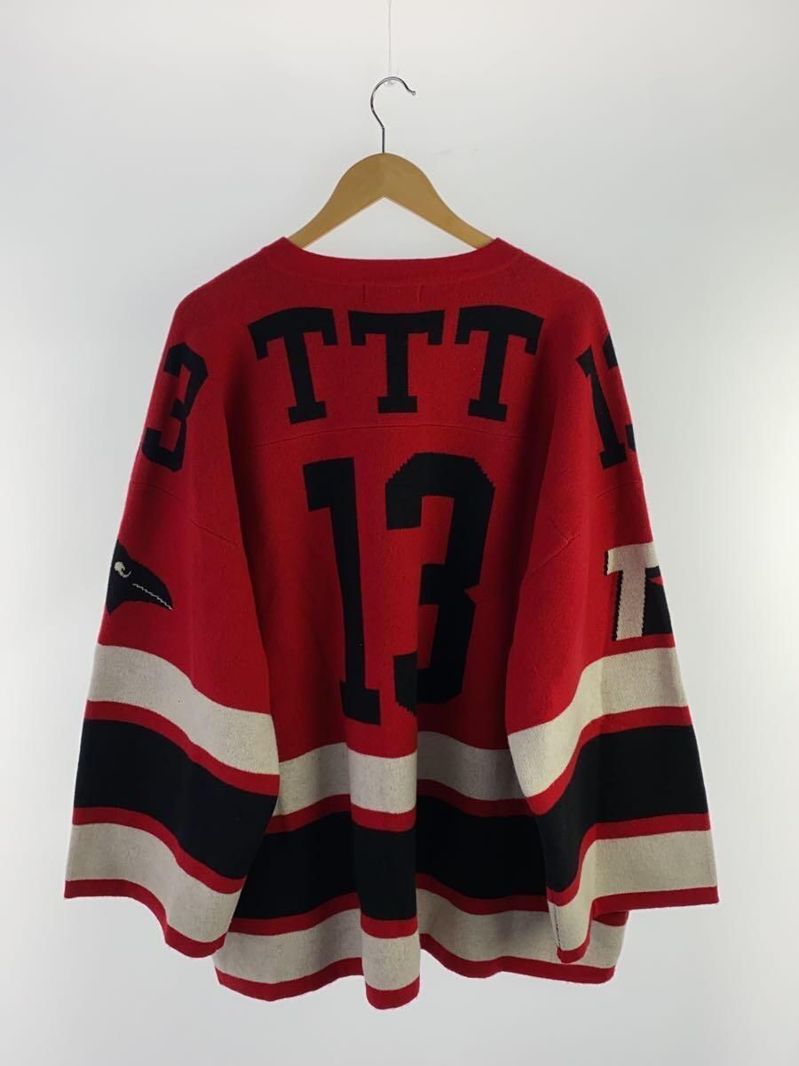 TTTMSW knit sweater (thick L wool RED TTT-2023AW-KT06 Used TTTMSW knit sweater (thick L wool RED TTT-2023AW-KT06 Used
