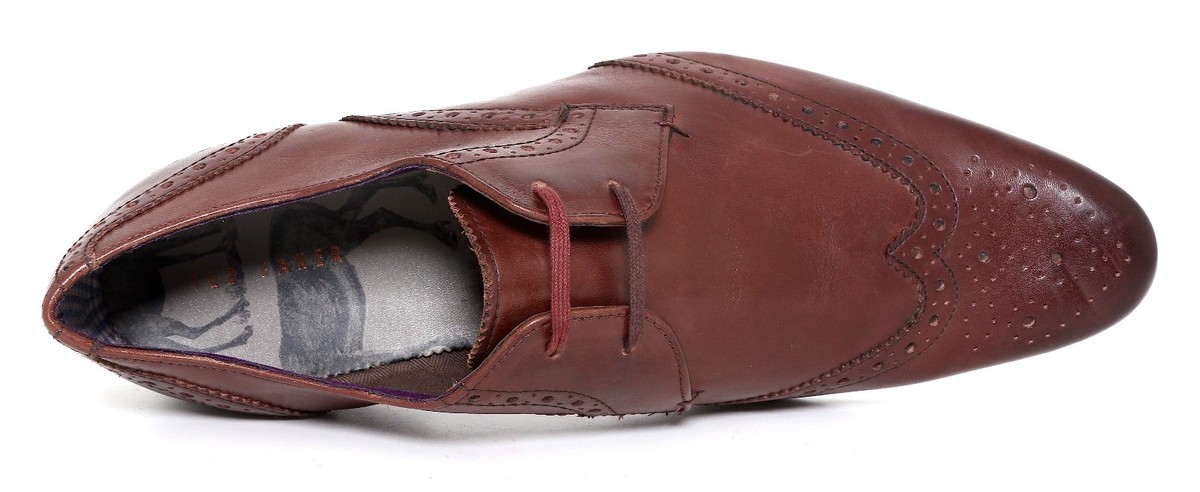 TED BAKER☆ サイズ0 Ted Baker Wingtip Leather Oxfords Brown Men's Z4018* Size US 8 M