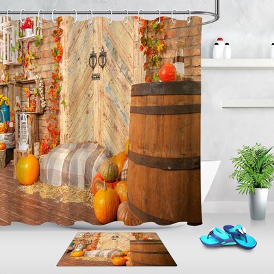 Thanksgiving Wood Door Fall Harvest Pumpkin Hay Shower ...