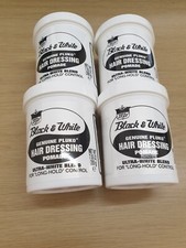 Image of BLACK & WHITE GENUINE PLUKO HAIR DRESSING POMADE 200ML X4 JUST £28.79 FREE POST