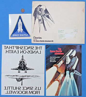 SPACE SHUTTLE ADVENTURE KIT '81 vtg Cheerios cereal premium NASA iron-on sticker