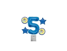 5 Piece Bluey & Bingo 5th Birthday Balloon Bouquet Party Decorations Dog