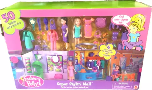 Mattel 2001 Polly Pocket Super stylin Mall 50 Fashions and accessories BRAND NEW