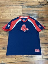 Boston Red Sox Majestic Baseball Club Jersey Large Pullover Blue