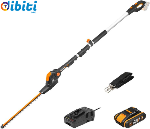 WORX 18V (20V MAX) Tagliasiepi Telescopico a Batteria PowerShare 2Ah, Cesoia Ele - Foto 10 di 12