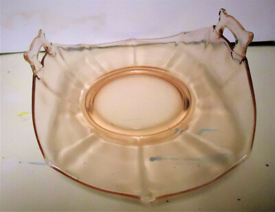 Early mid-century Heisey decagon pink glass banana boat basket | eBay