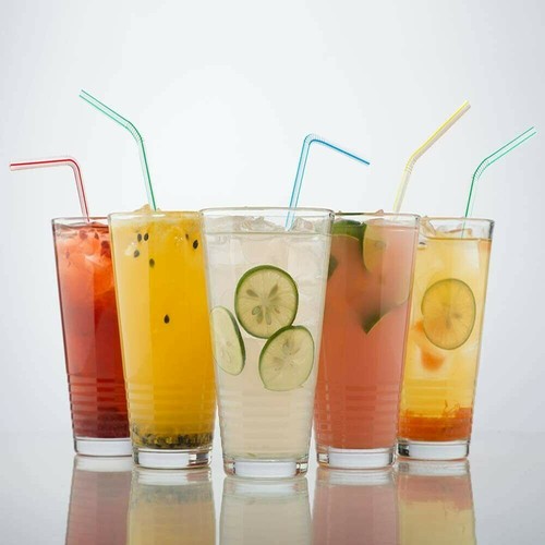 100X Straws Plastic Bendy Colourful Straws Birthday Wedding Summer Party Drink.. - Picture 6 of 12