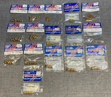 Lot of 16 Packs Vtg Westrim Crafts Beads Clasps Crimps Bell Caps Eye Pins More