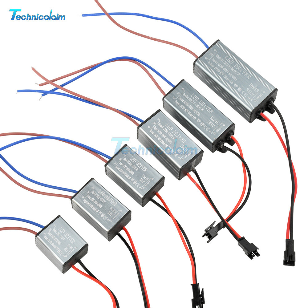 Controlador LED 1-24W Adaptador Transformador AC85V-265V 250mA Fuente de Alimentación Impermeable