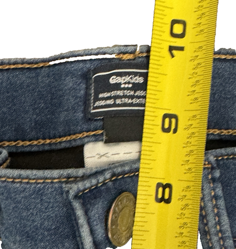 Gap Kids Girl's Jeans Size 12 High Stretch Jegging Straight Leg Blue Denim Faded - Picture 7 of 8