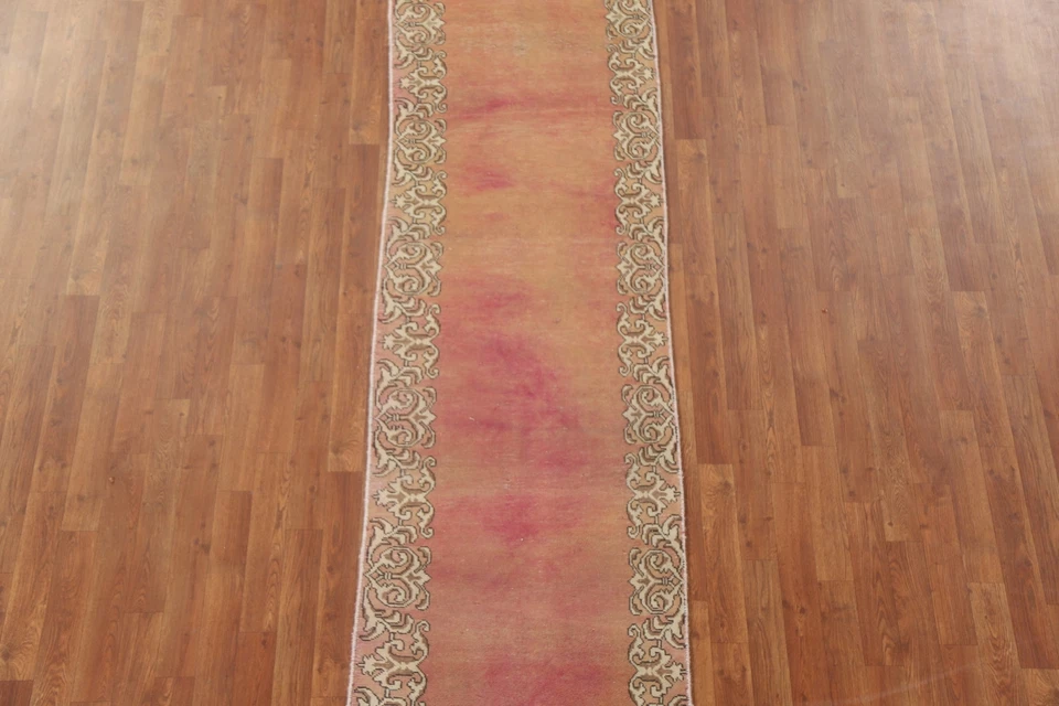 Bordered Traditional 13 ft. Long Narrow Runner Rug Wool Hand-knotted 2x13 - Image 3 of 4