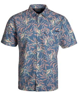 Medium Salt Life Elemental Blue Hide N Sea SLX Performance UV Fishing Shirt 44''