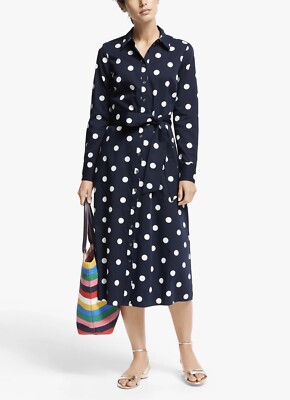 boden isadora shirt dress Boden Isadora Cotton Spot Print Shirt dress Uk 10R