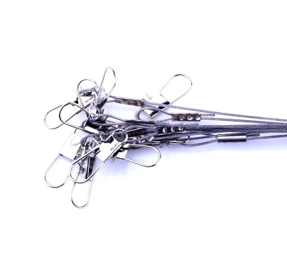10/20 Pack Top Bottom Rig Stainless Steel Wire Trace Leader Snap Swivel:1-5 Arms - Image 4 of 4