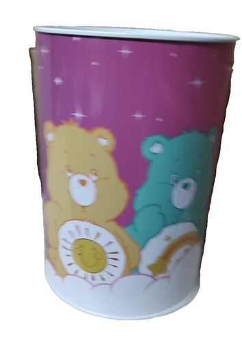 The Toon Studio "Care Bears" Tin Metal Coin Box Piggy Bank Round 6.25"h 4.5"dia - Picture 3 of 6