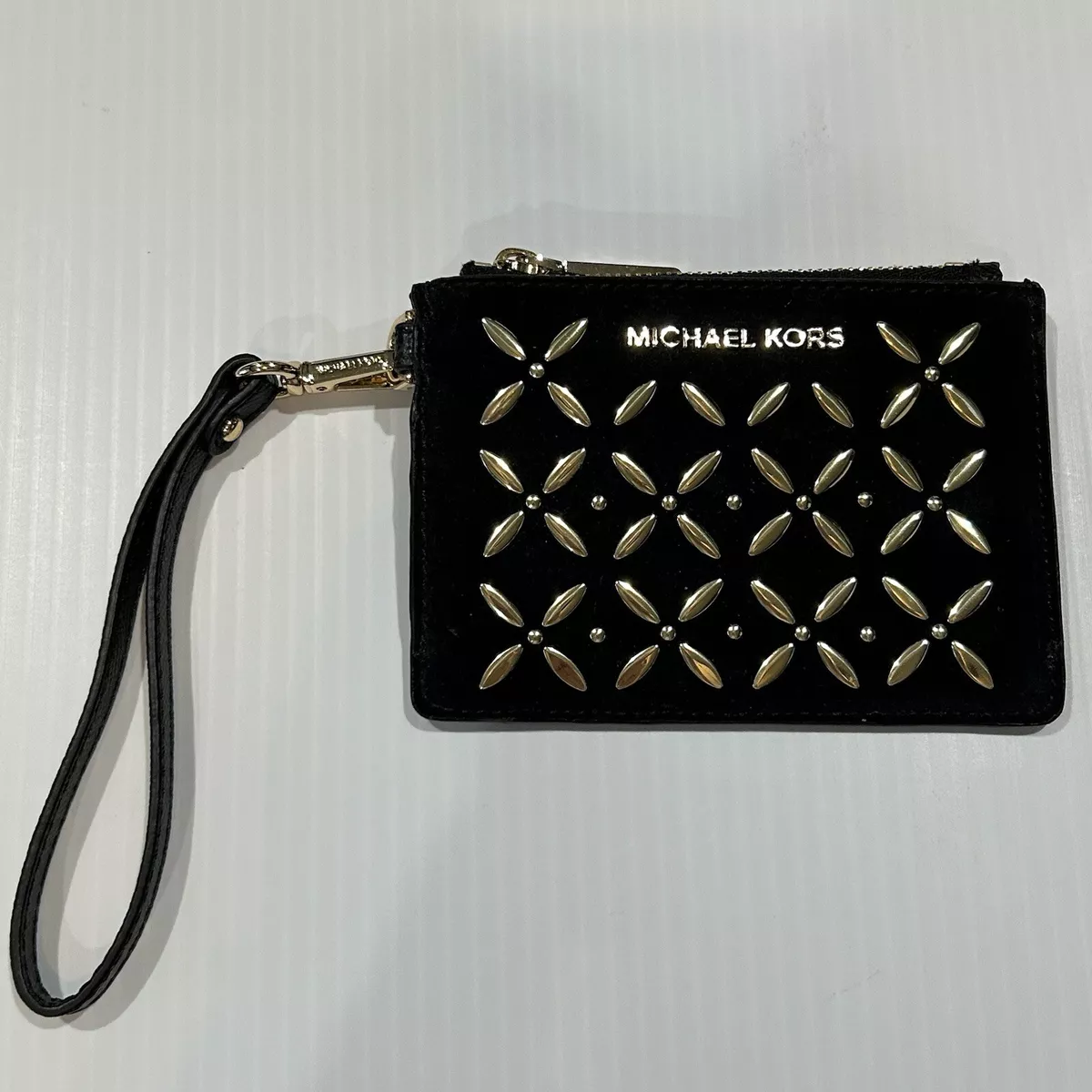 Michael kors black on sale and gold wristlet