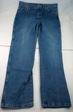 Wrangler Western Blue Jeans,38W 32.5L Cowboy Cut 936RST,MenSz  38 X 32.5, Denim