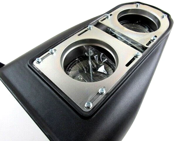 Ребристый алюминиевый капот с двойным карбюратором Street Rod черный E40012BK - Изображение 4 из 4