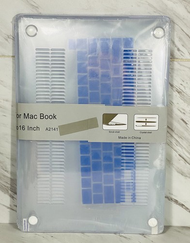 MacBook Pro 16” Hardshell Case Blue MarbleW/matching Keyboard Cover A2141 New - Picture 2 of 4