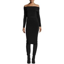 Dolce&Gabbana dress black IT42 off-the-shoulder in the style of Kim Kardashian