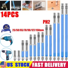 2X7PC Magnetic screwdriver bit Bits set PH2 Anti-slip Hex Shank Screw Cross Head