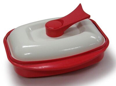 Microhearth Grill Pan for Microwave Cooking, Red