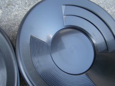 Lot of 2 - 10" Black Gold Pans - Panning - Duel Riffles - Mining Prospecting  