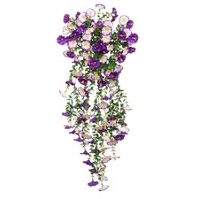 Artificial Violet Vine Wedding Floral Decor Vibrant Colors UV Resistant Material