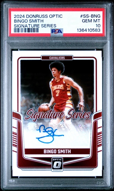 2024 PANINI DONRUSS OPTIC SIGNATURE SERIES #SS-BNG BINGO SMITH PSA 10 AUTO