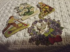 alte Oblaten Glanzbilder Konvolut schön, Kinder,Blumen,Herz,Taube,Korb