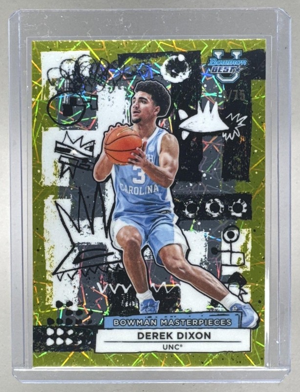 Derek Dixon 2025 Bowman Best University #BM-37 Yellow Lazer Masterpieces /75