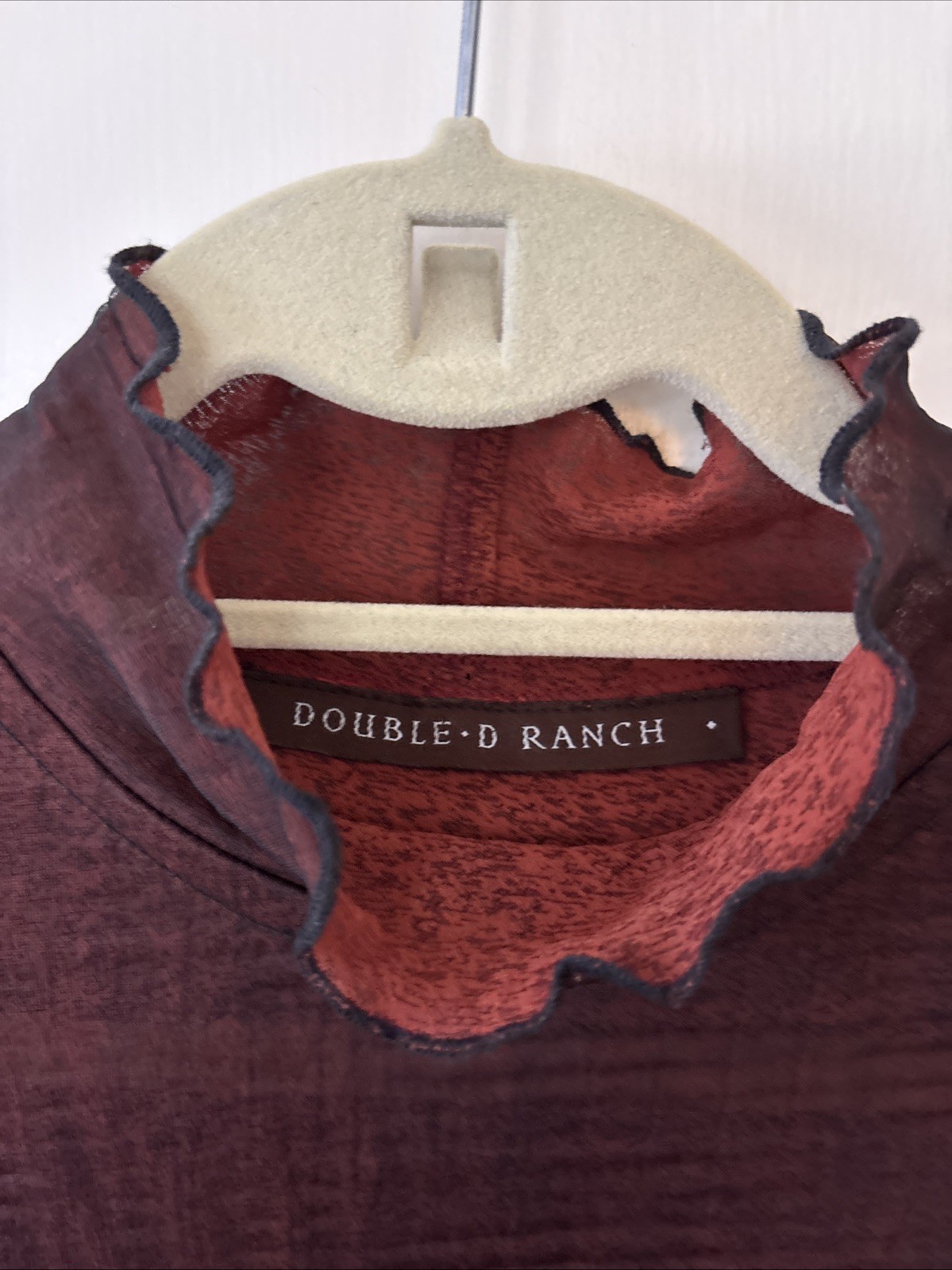 Double D Ranch Sheer Solid Long Sleeve Woman’s Sm… - image 5