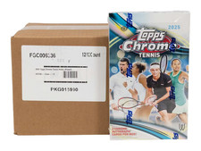 2025 Topps Chrome Tennis Hobby 12 Box Case Factory Sealed